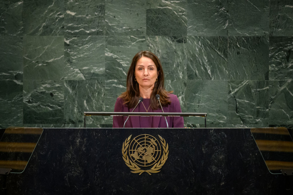 Ambassador Christina Markus Lassen of Denmark addresses the general debate of the General Assembly’s 80th session.